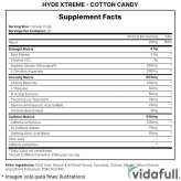 Información nutricional de HYDE Xtreme ProSupps Algodón de Azúcar ingredientes