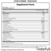 Información nutricional de HYDE Xtreme ProSupps Pixie Dust (Mora) ingredientes